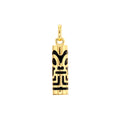 Exklusiver Goldanhänger - Tiki „Power & Protection“ – Schwarzer Onyx & 375er Gelbgold