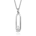Glied-Amulett „Arctic Drop Link“ – in matt-rhodiniertem 925er Sterling Silber