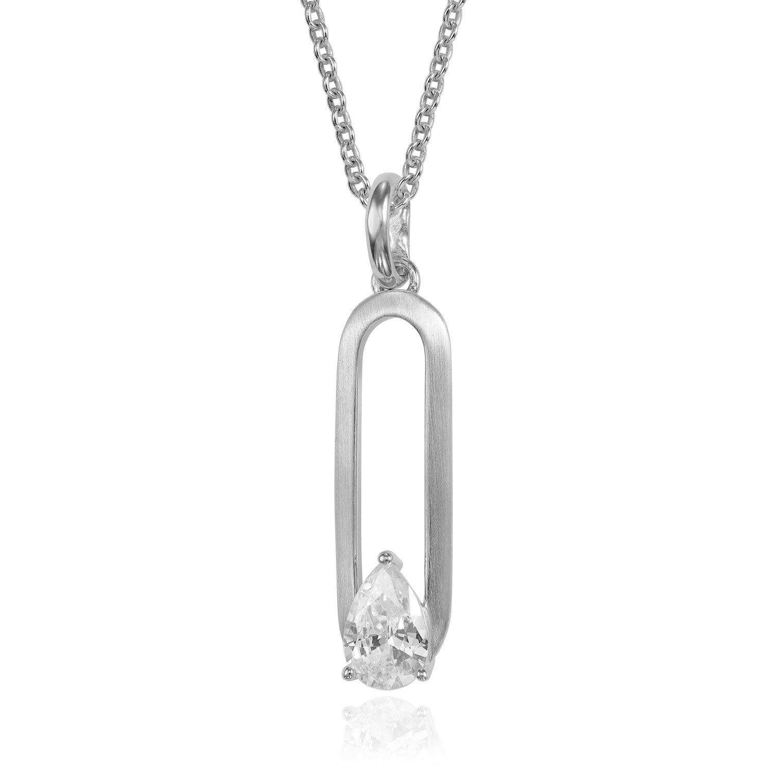Glied-Amulett „Arctic Drop Link“ – in matt-rhodiniertem 925er Sterling Silber