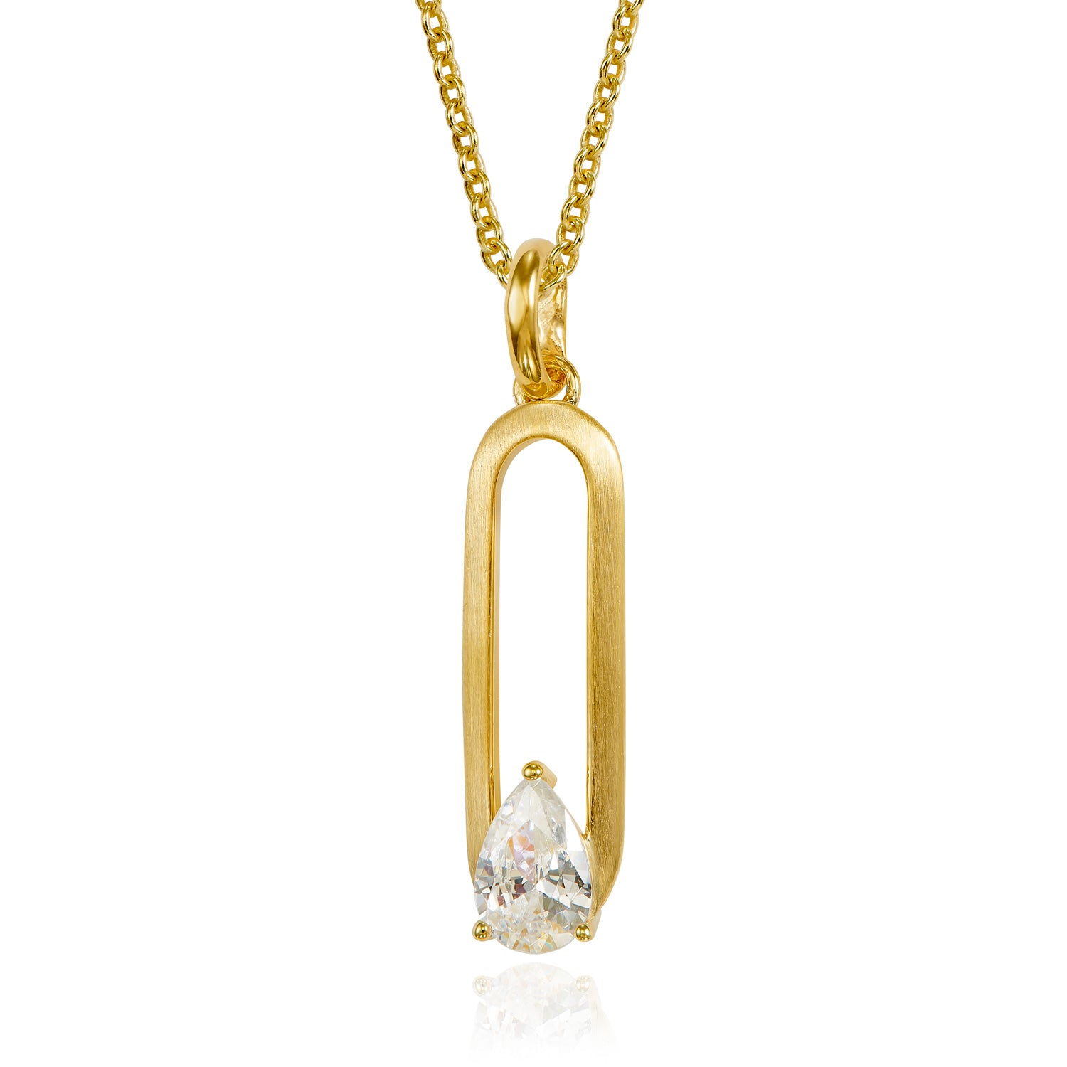 Glied-Amulett „Lunar Drop Link“ – aus vergoldetem 925er Sterling Silber