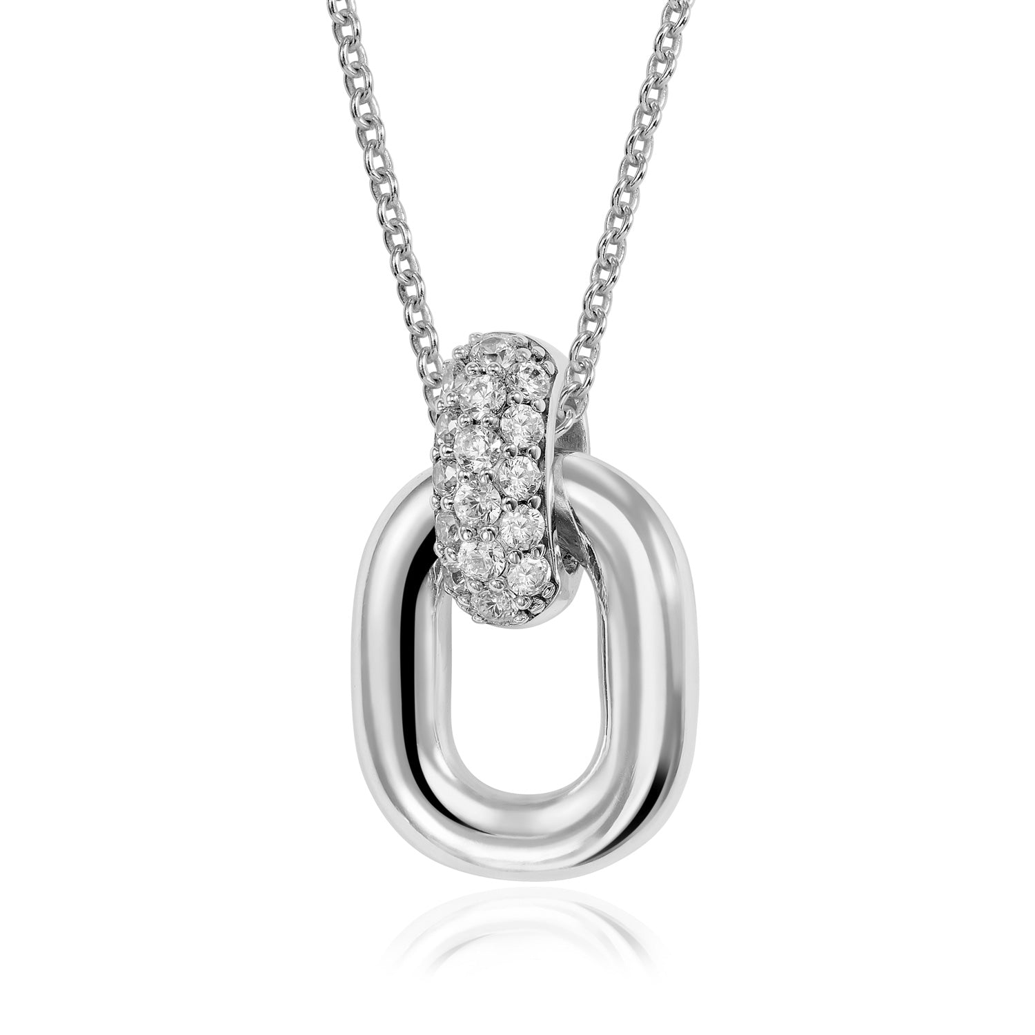 Glieder-Anhänger „Arctic Interlock“ – aus rhodiniertem 925er Sterling Silber