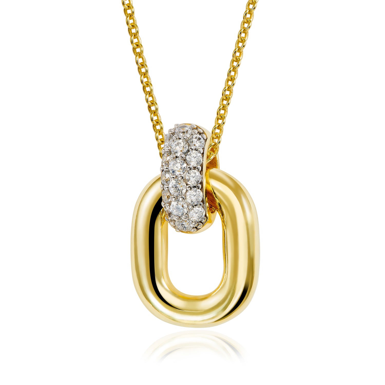 Glieder-Anhänger „Interlock Bold“ – aus 925er Sterling Silber