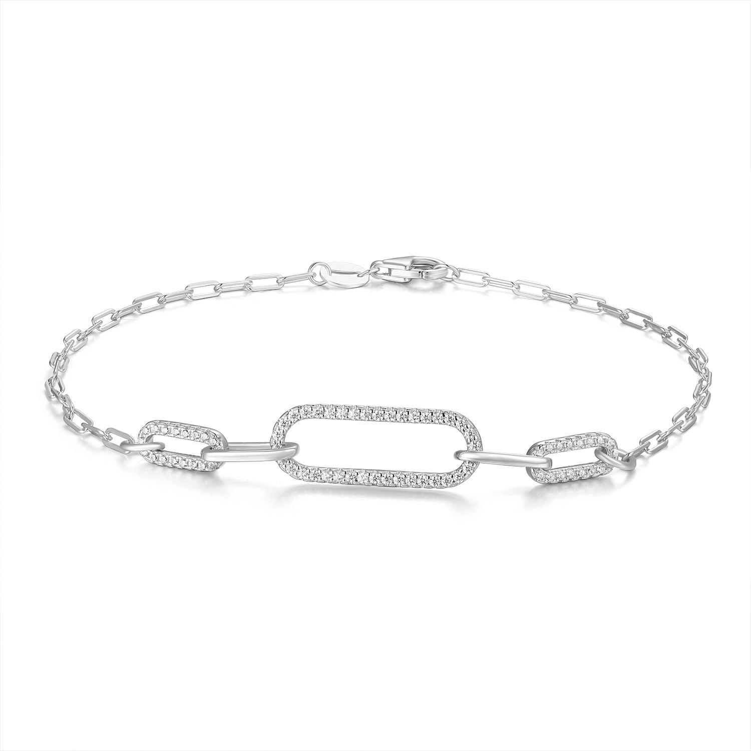Gliederarmband „Arctic Link Gallery“ – aus rhodiniertem 925er Sterling Silber