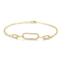 Gliederarmband „Golden Link Gallery“ – aus vergoldetem 925er Silber