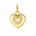 Goldene Herzenswärme – Eleganter Anhänger mit 11 funkelnden Zirkonia