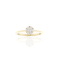 Goldring „Sparkling Blossom“ – 333er Gelbgold mit Zirkonia-Blüte