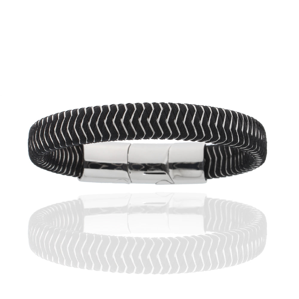 Herren-Armband „Iron Chevron Weaver“