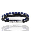 Herren-Hybrid-Armband „Iron Lapis Nexus“