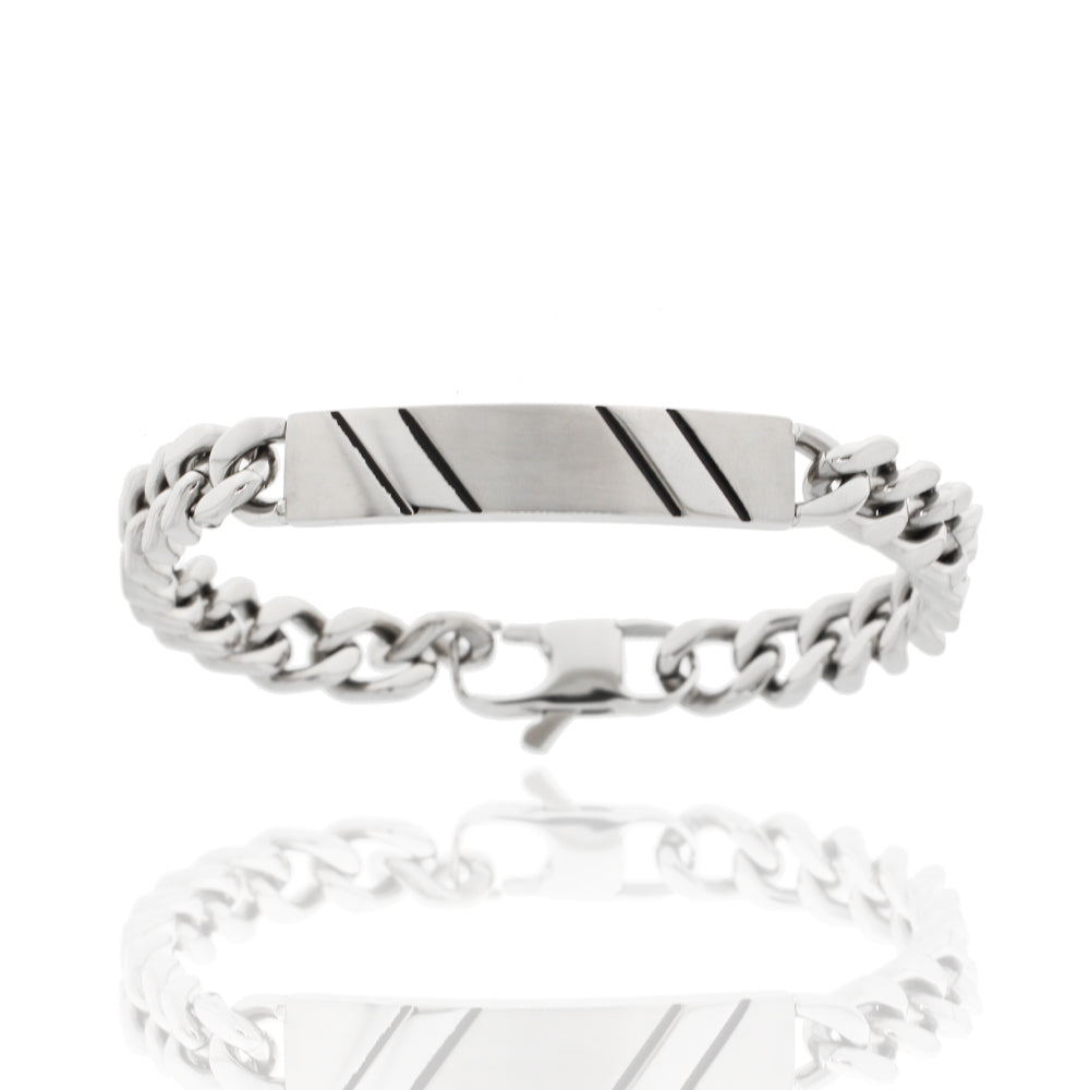 Herren-ID-Armband „Iron Linear ID“