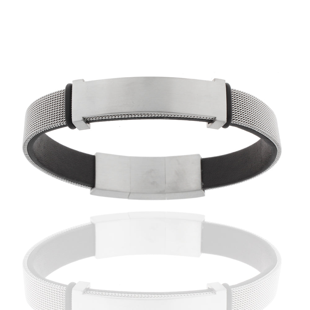 Herren-ID-Armband „Iron Mesh Skyline“