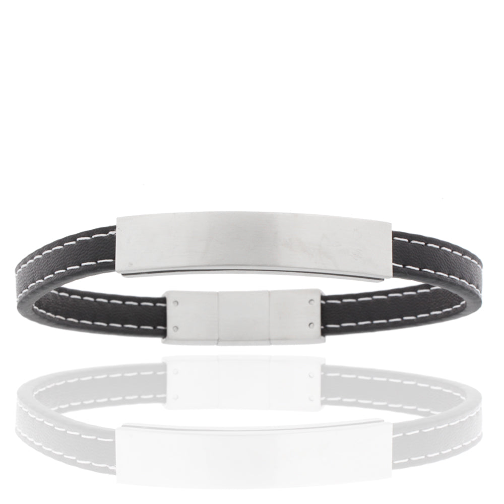 Herren-ID-Armband „Iron Sleek Stitch“