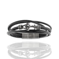 Herren-Lederarmband „Iron Anchor Voyager“