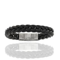 Herren-Lederarmband „Iron Braid Bastion“