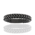 Herren-Lederarmband „Iron Cubic Matrix“