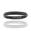 Herren-Lederarmband „Iron Layered Braid“