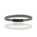 Herren-Lederarmband „Iron Slate Link“