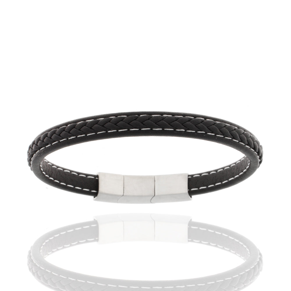 Herren-Lederarmband „Iron Stitch Fusion“