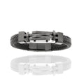 Herren-Lederarmband „Iron Vector Bastion“