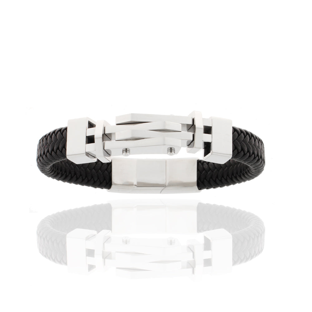 Herren-Lederarmband „Iron Vector Prime“