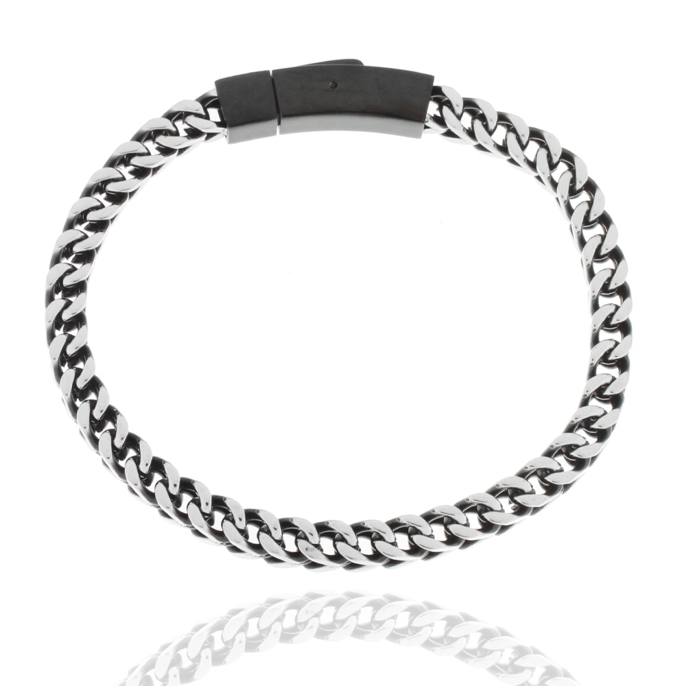 Herren-Panzerarmband „Iron Shadow Curb“