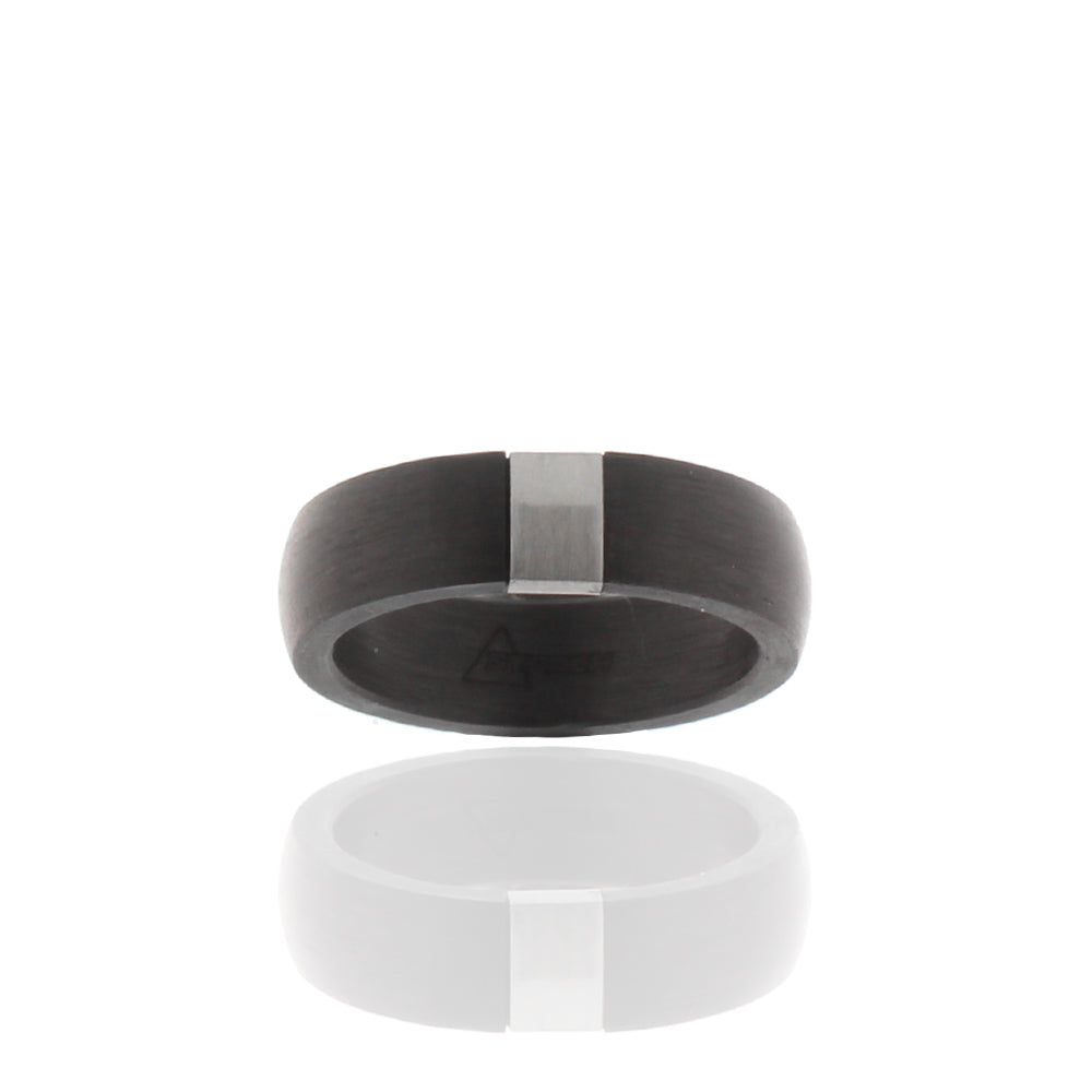 Herren-Ring „Iron Carbon Axis“