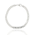 Herren-Silberarmband „Iron Silver Curb“