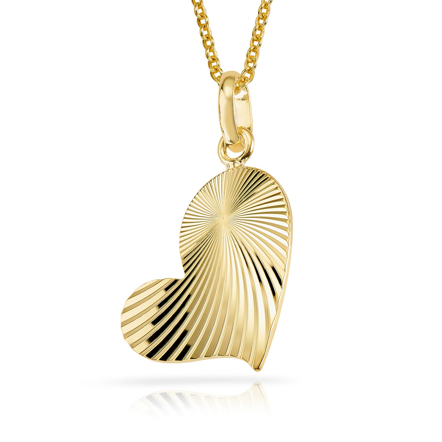 Herz-Amulett „Radiant Pulse“ – Vergoldetes 925er Sterling Silber