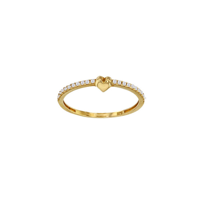 Herz-Ring „Golden Romance“ – 375er Gelbgold
