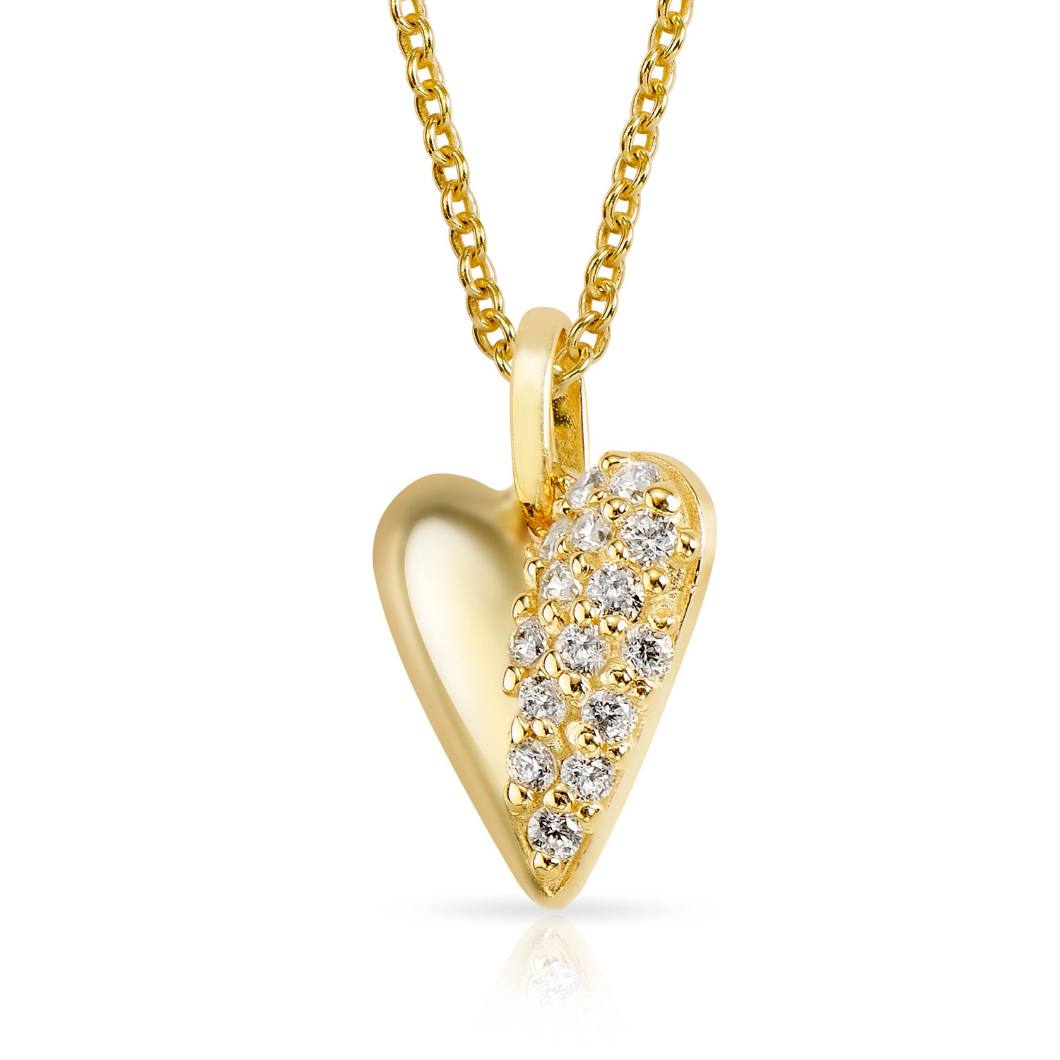Herzanhänger „Dual Essence“ – aus vergoldetem 925er Sterling Silber