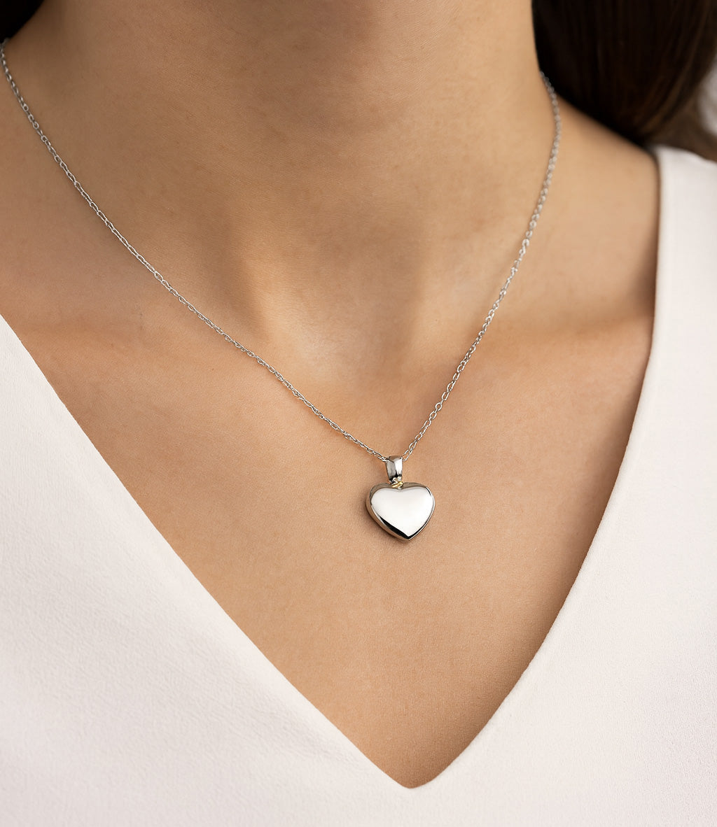 Herzanhänger „Mirror & Silk“ – aus massiv 925er Sterling Silber