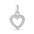 Herzanhänger „Stellar Heart“ – aus rhodiniertem 925er Silber
