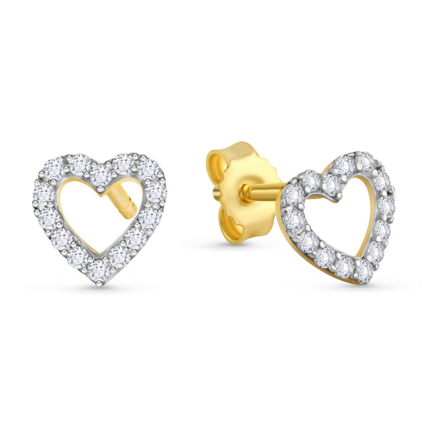 Herzohrstecker „Infinite Love“ – 8Kt Gold