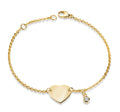 ID-Armband „Radiant Heart“ – 8Kt Gold