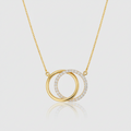 Interlock-Collier „Unity Glow“ – 375er Gelbgold & Zirkonia