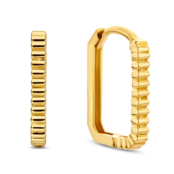 Klappcreolen „Architectural Ridge“ – 14Kt Gold