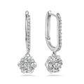 Klappcreolen „Arctic Blossom“ – aus rhodiniertem 925er Sterling Silber