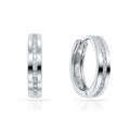 Klappcreolen „Arctic Channel“ – aus rhodiniertem 925er Silber