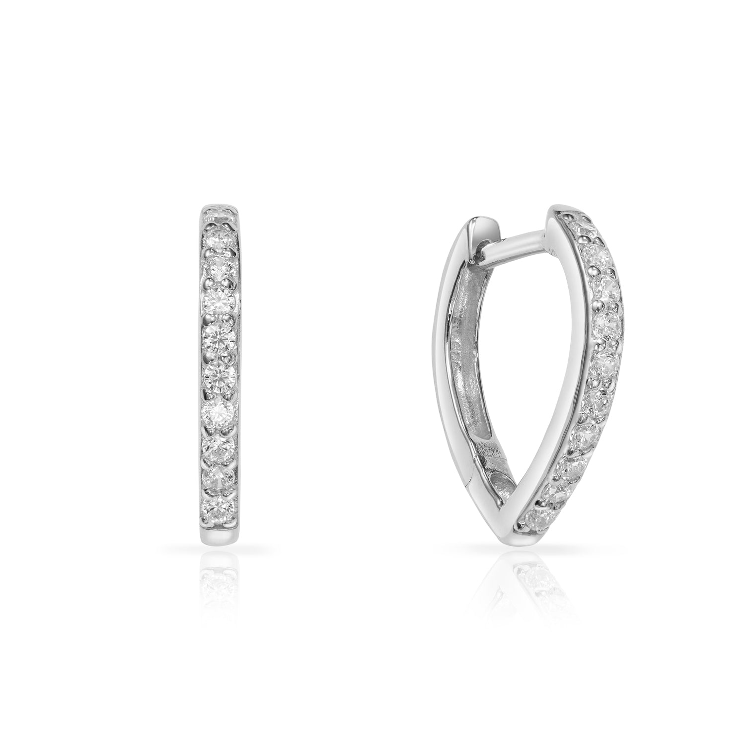 Klappcreolen „Arctic Cupid“ – aus rhodiniertem 925er Sterling Silber