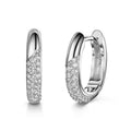 Klappcreolen „Arctic Diagonal“ – aus rhodiniertem 925er Sterling Silber