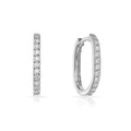 Klappcreolen „Arctic Oval“ – aus rhodiniertem 925er Sterling Silber