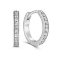 Klappcreolen „Arctic Pavé“ – aus rhodiniertem 925er Sterling Silber