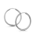 Klappcreolen „Arctic Pure“ – Hochglanz-poliertes 925er Sterling Silber, rhodiniert