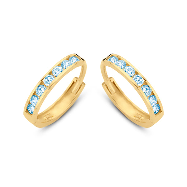 Klappcreolen „Azure Glow“ – 14Kt Gold