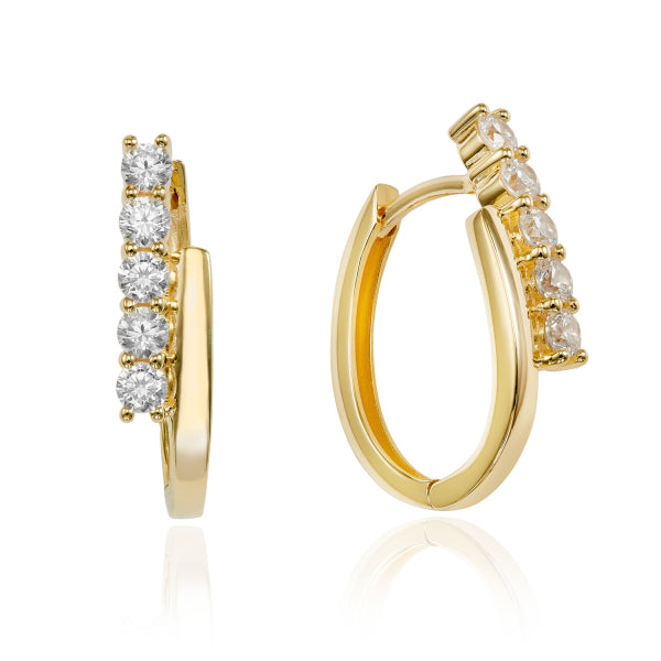 Klappcreolen „Brilliant Arc“ – 8Kt Gelbgold