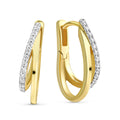 Klappcreolen „Double Wave“ – 8Kt Gold