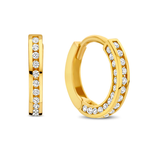 Klappcreolen „Eternal Sparkle“ – 14Kt Gold