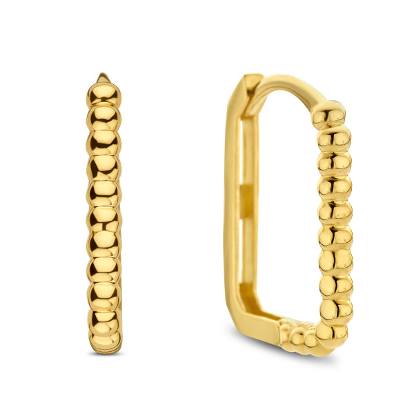 Klappcreolen „Geometric Bubble“ – 14Kt Gold
