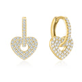 Klappcreolen „Heart Link“ – aus vergoldetem 925er Sterling Silber