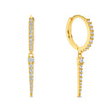 Klappcreolen „Linear Edge“ – 14Kt Gold