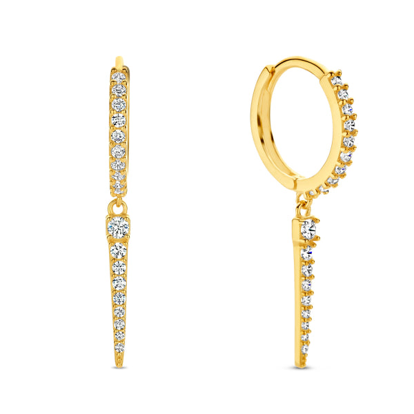 Klappcreolen „Linear Edge“ – 14Kt Gold